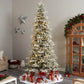 9.5 Slim Flocked Nova Scotia Spruce Artificial Christmas Tree Nearly Natural