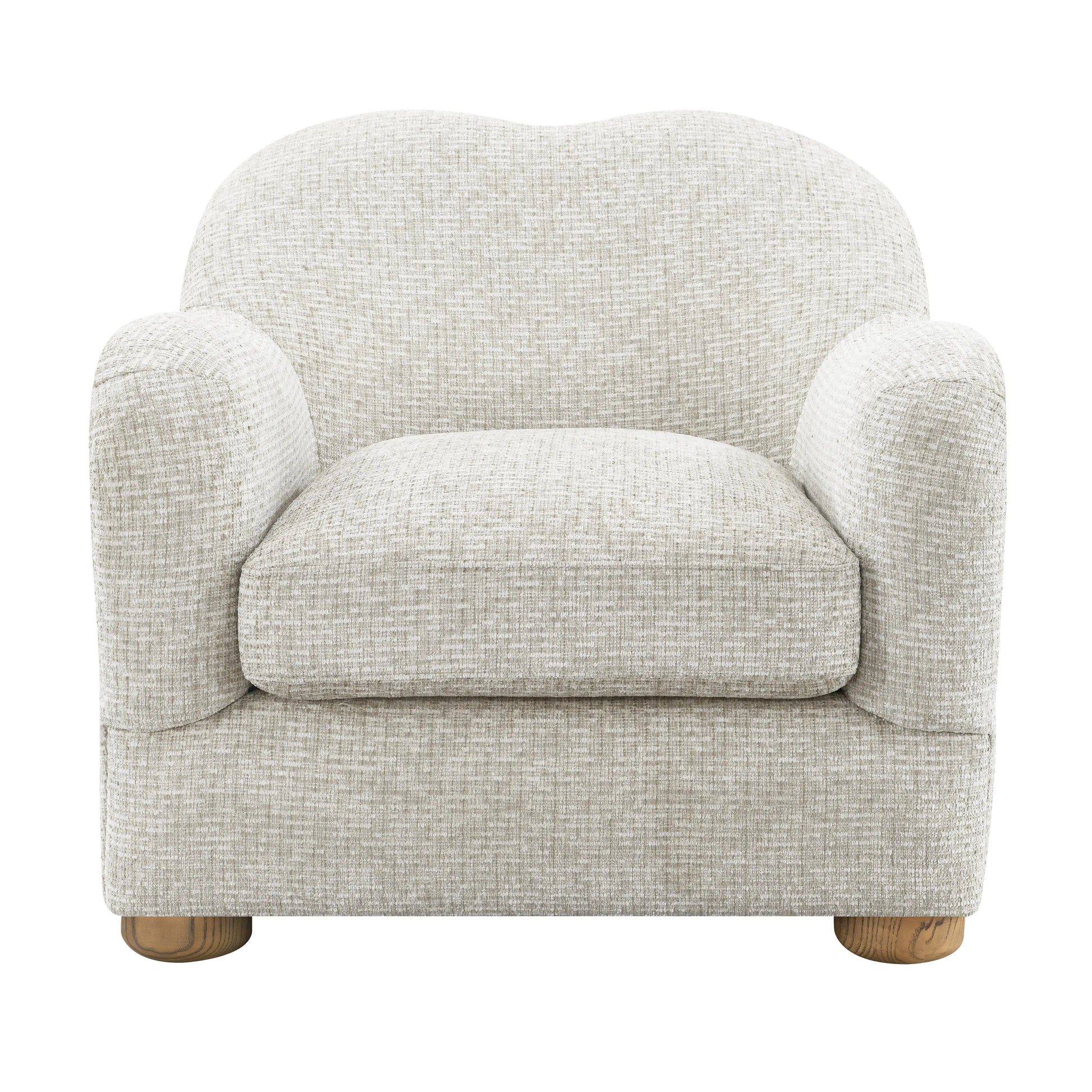 Curved Back Chair, Beige Park Furnishings
